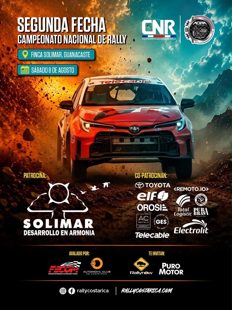 Rallismo nacional regresa a Guanacaste este sábado 8 de agosto